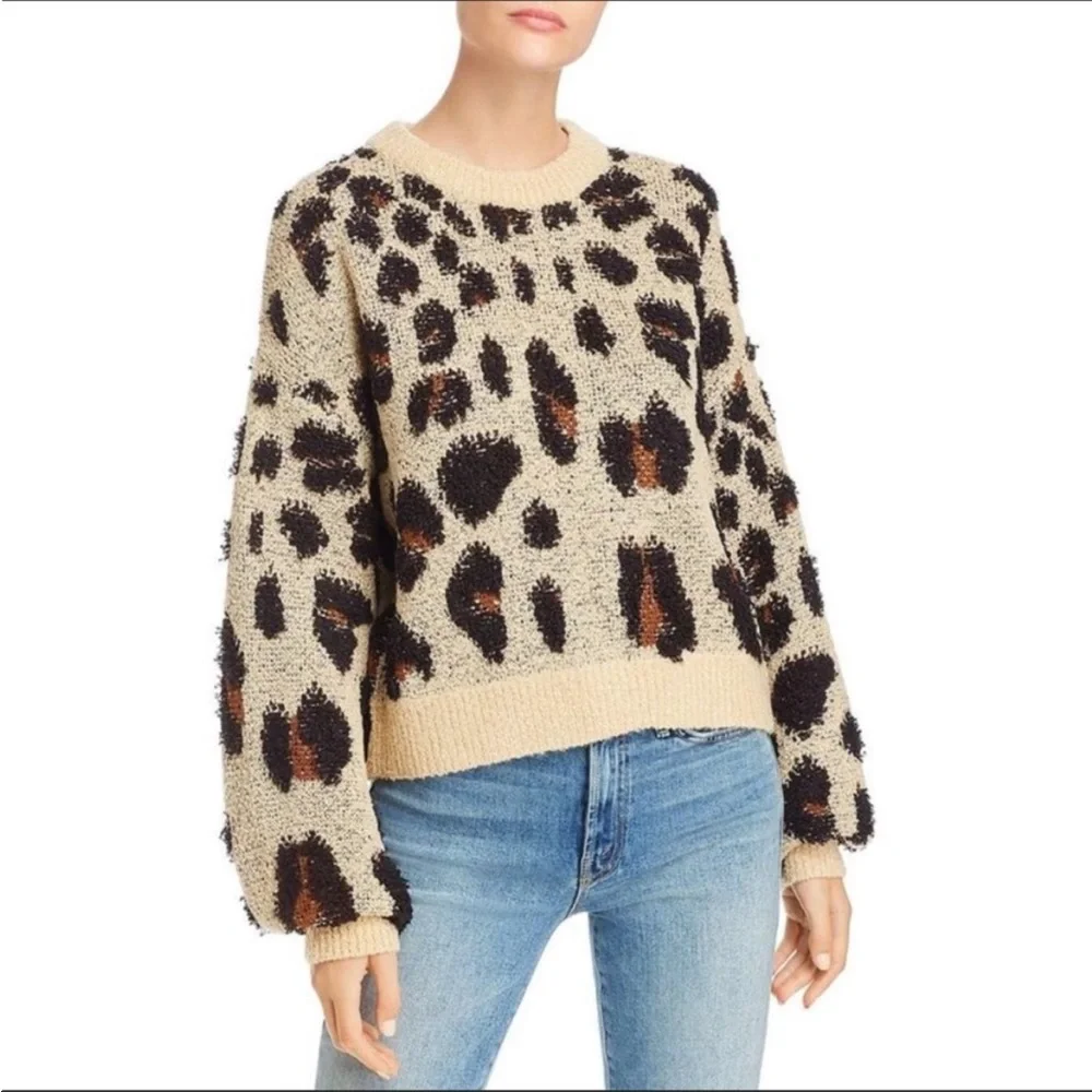 Bardot Slouch Knit Leopard Sweater - Picture 4 of 9